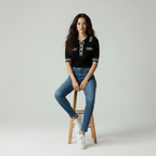 Jesica - Dames Poloshirt met Contrast Details