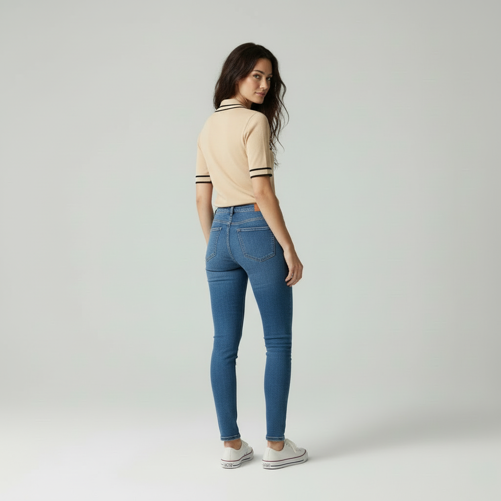 Jesica - Dames Poloshirt met Contrast Details