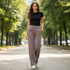 Vivian - Vrouwen Wijdvallend Silhouet Broek