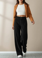 Corinne - Dames Corduroy Broek met Wijde Pijpen