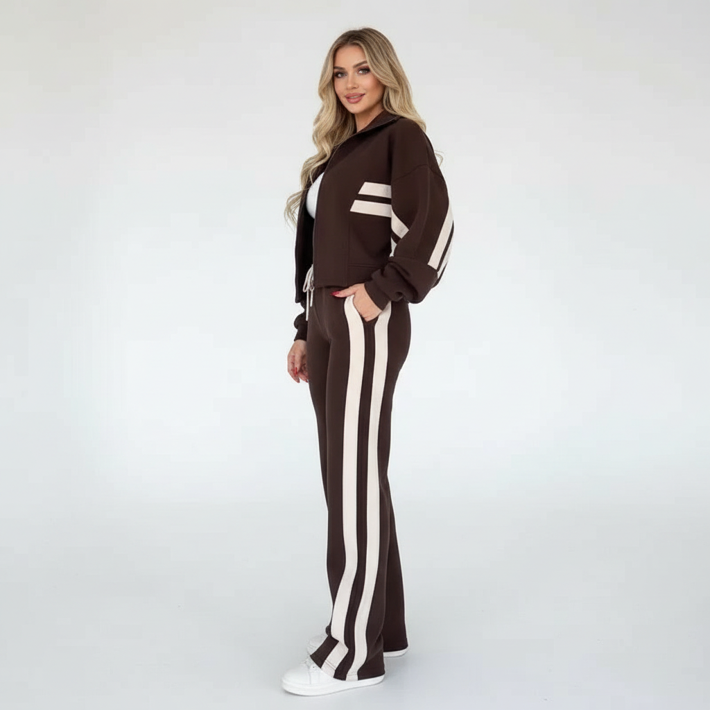 Bryanna - Dames Trainingspak met Opvallende Streepdetails