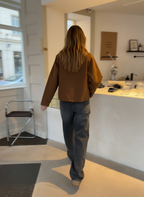 Mickie - Jonge Vrouwen Cropped Suède-look Jas