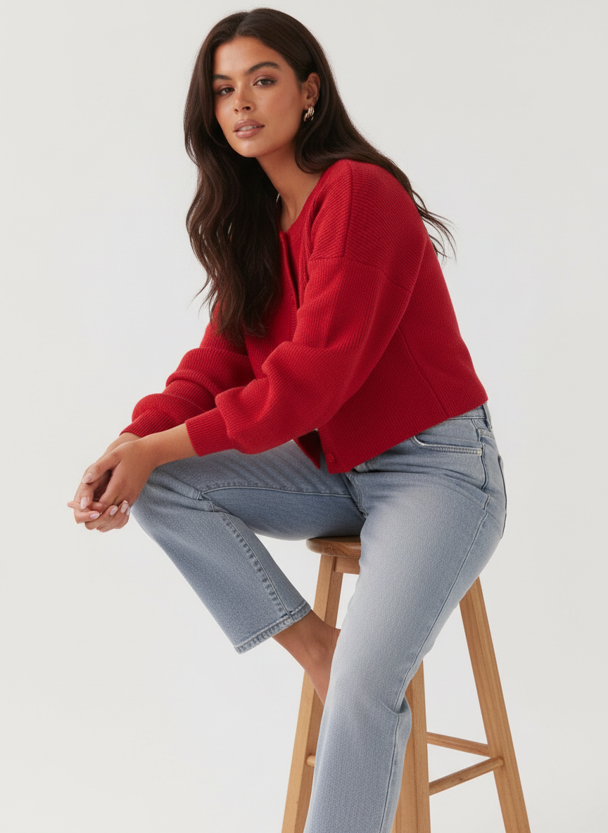 Taleah - Vrouwen Puffed sleeves Cardigan