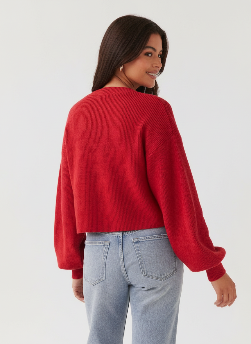 Taleah - Vrouwen Puffed sleeves Cardigan