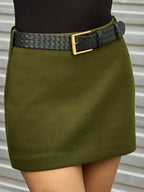 Deanna - Modieuze Dames Coltrui en Minirok Set met Hoge Taille