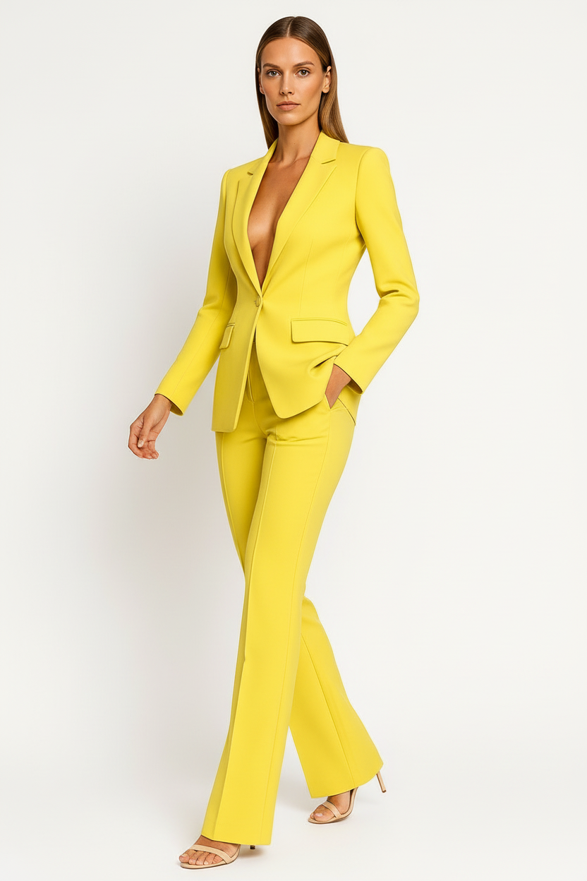 Lakendra - Dames Pakkenset met Diepe V-hals Blazer