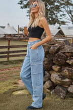 Carrie - Young adults and fashion-conscious individuals Multiple cargo pockets and corduroy texture Cargo Pants