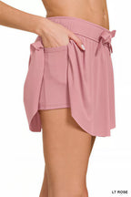 Lark - Vrouwen Smocked tailleband met decoratieve strik rok