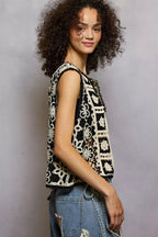 Jana - Jongvolwassenen & modebewuste Crochet breisel met kralennek Vest