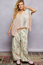 Colleen - Women Mixed lace patchwork design Poncho Top
