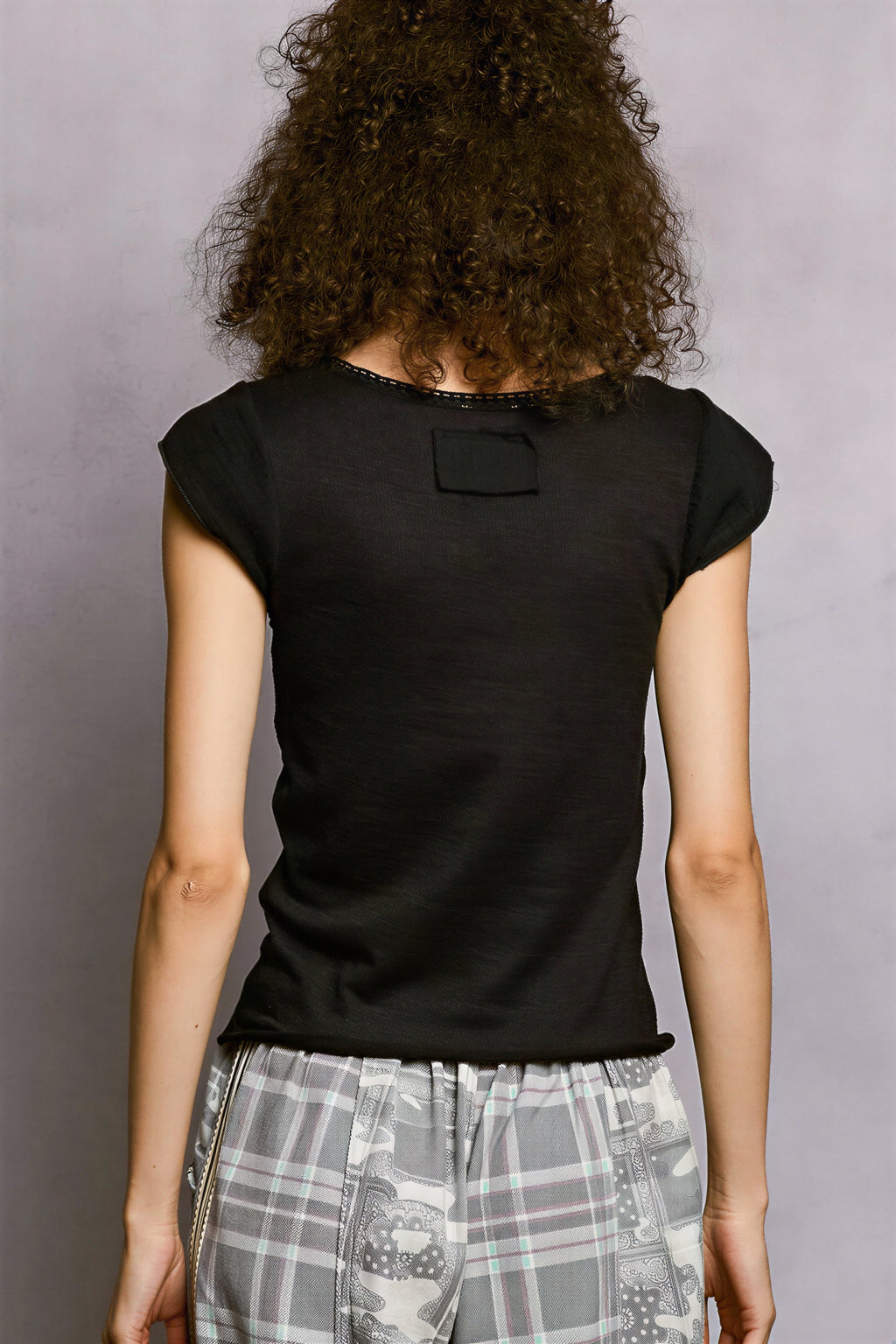 Georgiann - Women Lace trim and pintuck detail on bodice T-Shirt
