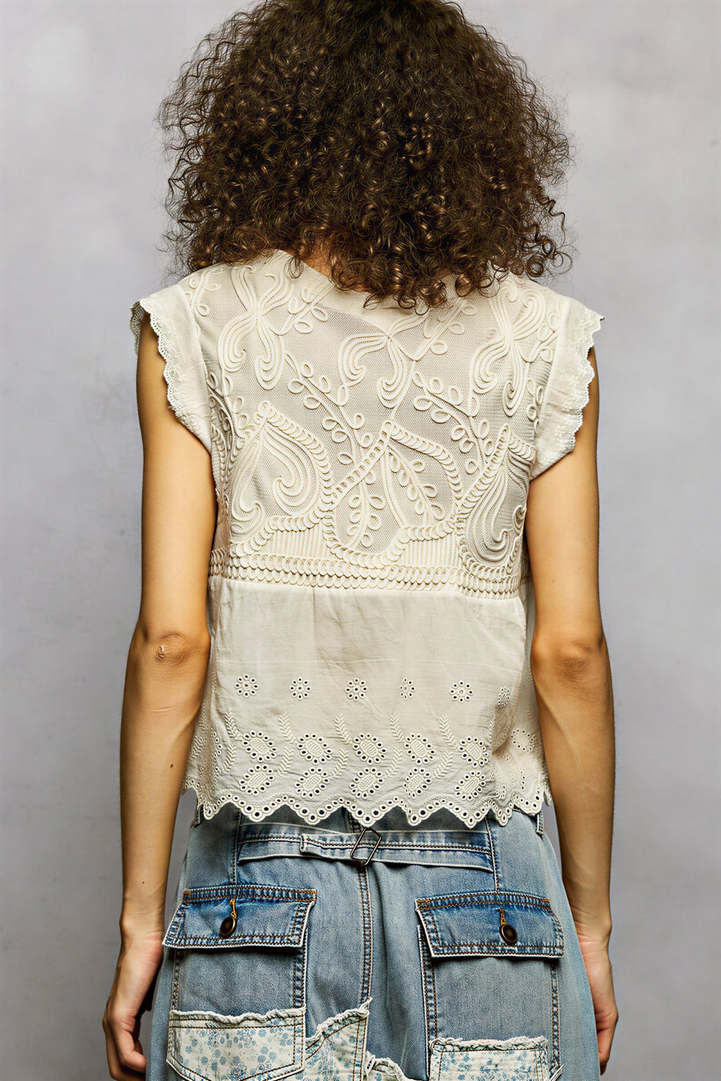 Avani - Women Intricate embroidery and eyelet details Blouse