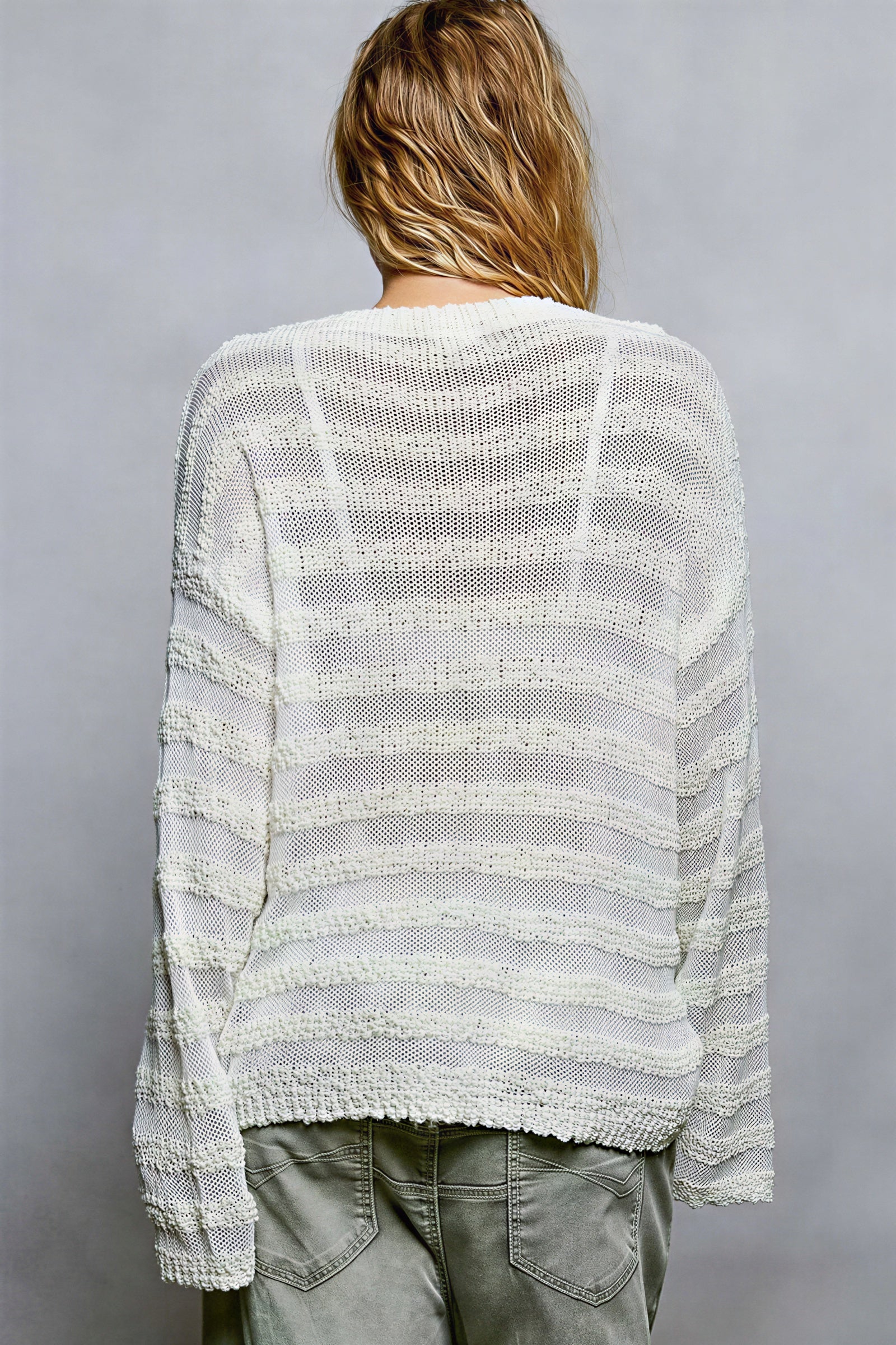 Honesty - Young women textured knit Sweater