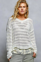 Honesty - Young women textured knit Sweater