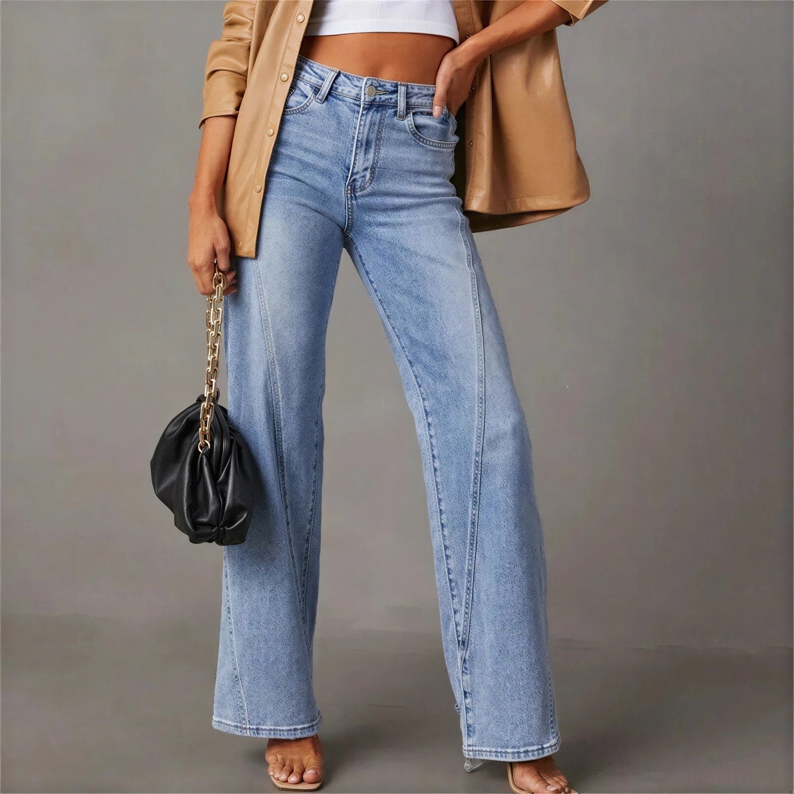 Jasleen - Vrouwen Paneled design Jeans
