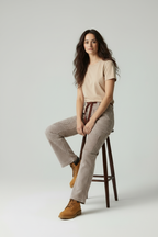 Meilani - Women Patchwork detailing and drawstring waist Trousers