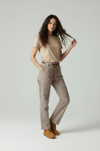 Meilani - Women Patchwork detailing and drawstring waist Trousers