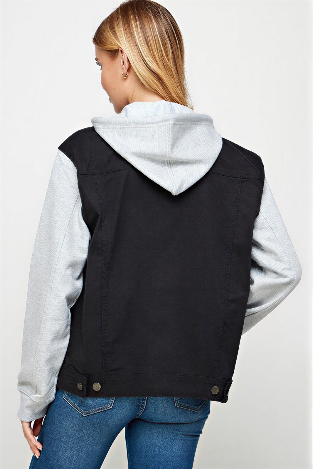 Essence - Women & teens Contrast knit sleeves & hood Jacket
