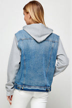 Essence - Women & teens Contrast knit sleeves & hood Jacket