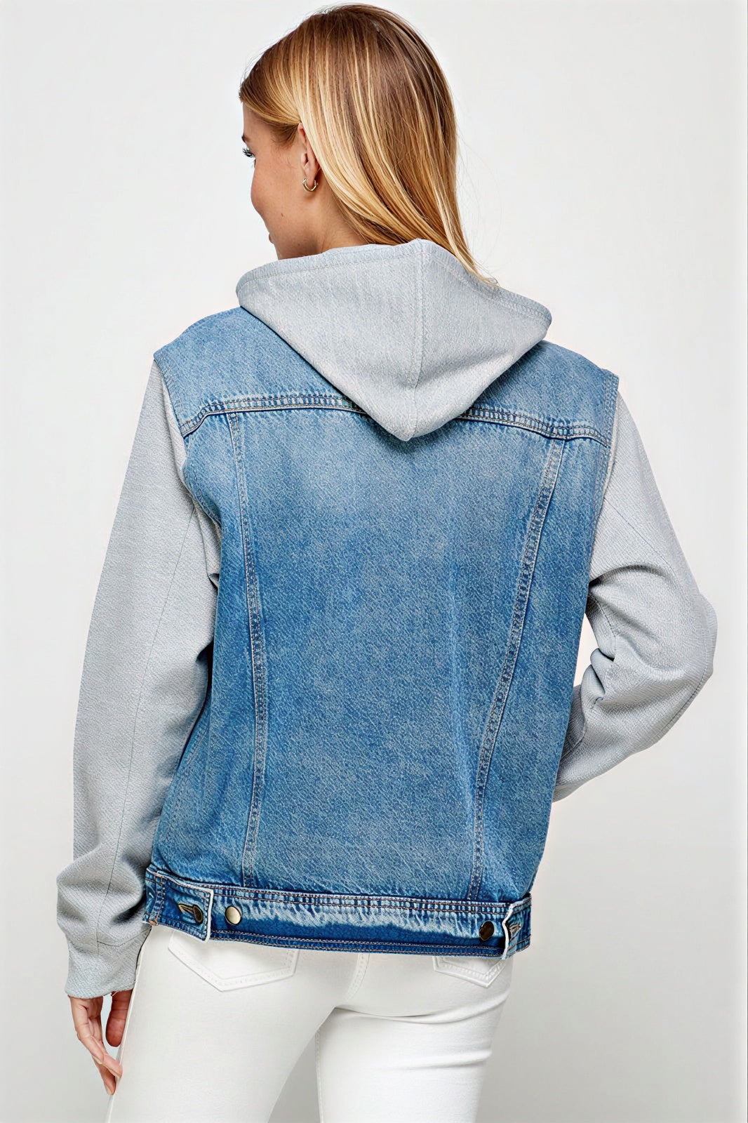 Essence - Women & teens Contrast knit sleeves & hood Jacket