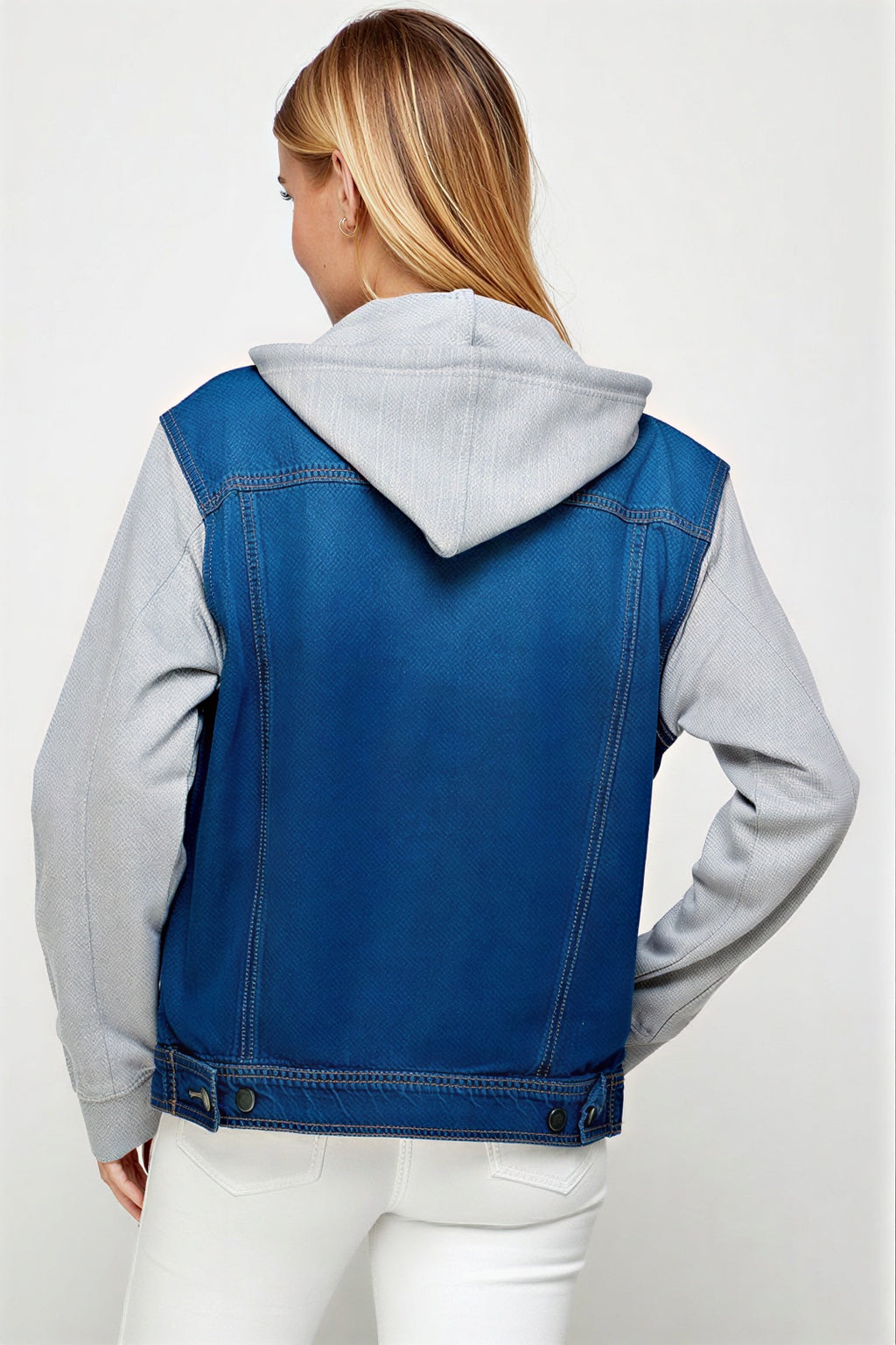 Essence - Women & teens Contrast knit sleeves & hood Jacket
