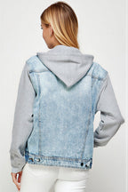 Essence - Women & teens Contrast knit sleeves & hood Jacket