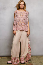 Tenisha - Women Intricate crochet detailing with floral patterns Crochet Top