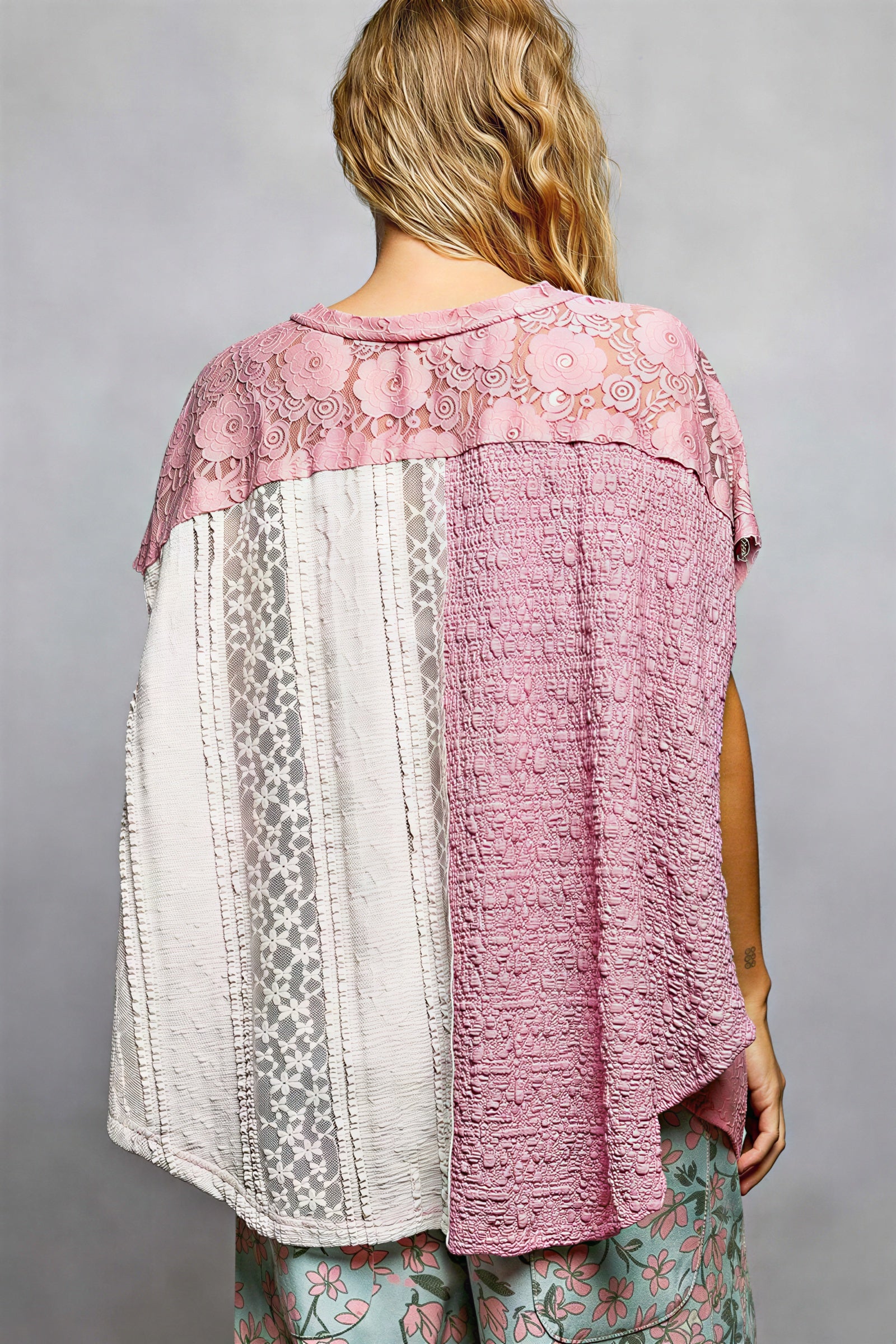Malea - Vrouwen asymmetrische kleurblokken Tuniek Top