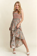 Deisy - Women Smocked Bodice Maxi Dress