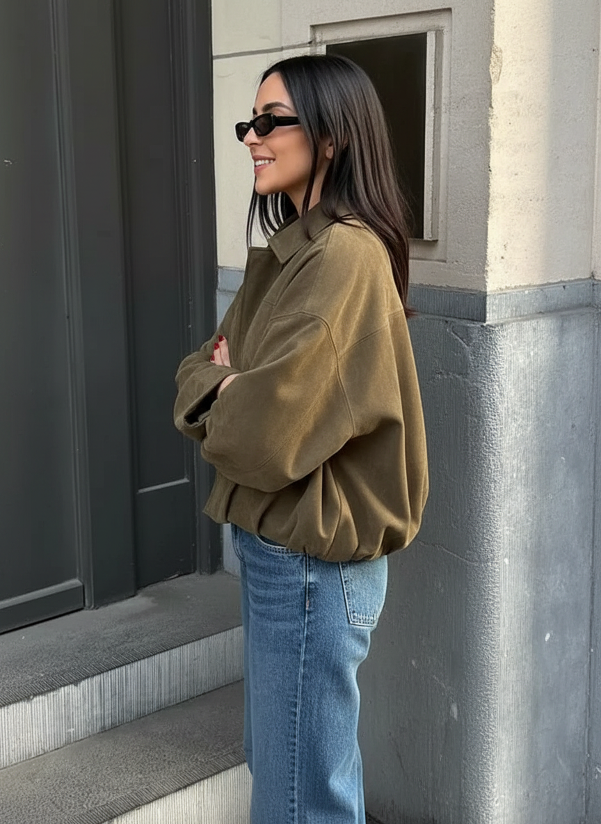 Yessenia - Women Gathered hem and cuffs with voluminous sleeves Jacket