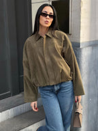 Yessenia - Women Gathered hem and cuffs with voluminous sleeves Jacket