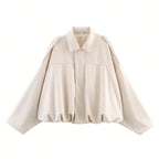 Yessenia - Women Gathered hem and cuffs with voluminous sleeves Jacket