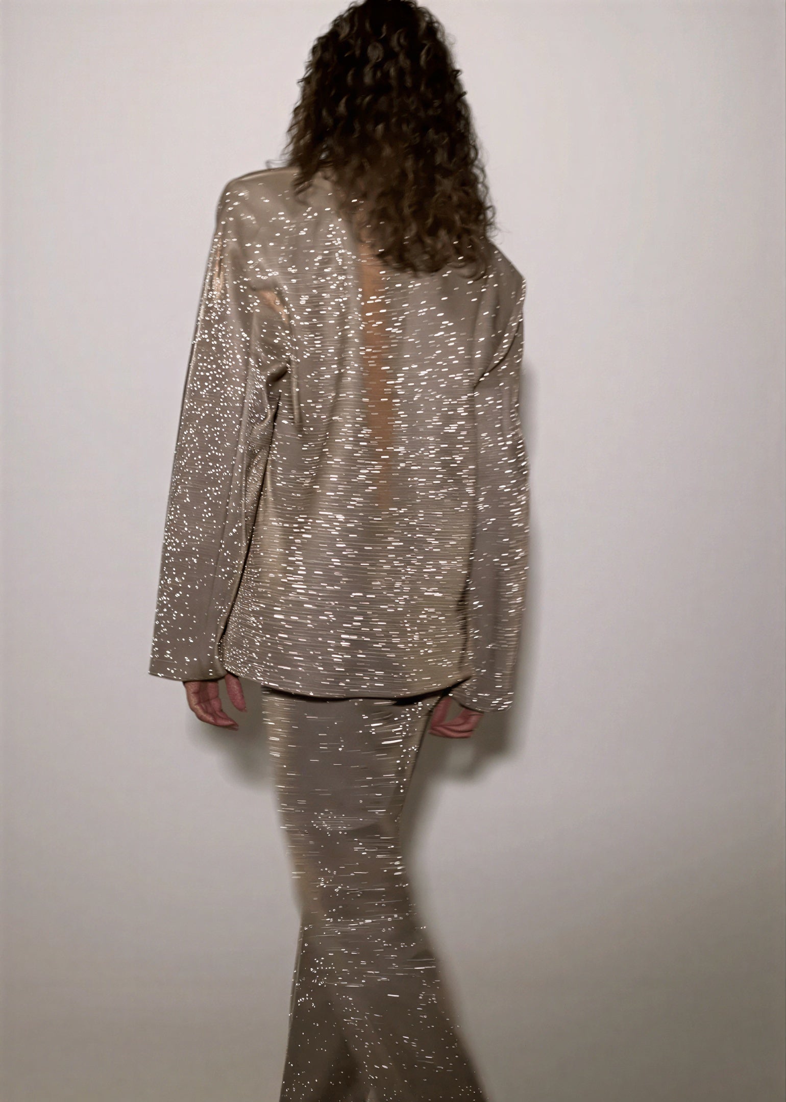Lanna - Fashion-forward statement seekers All-over glitter Suit Set