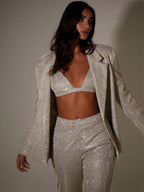 Lanna - Fashion-forward statement seekers All-over glitter Suit Set