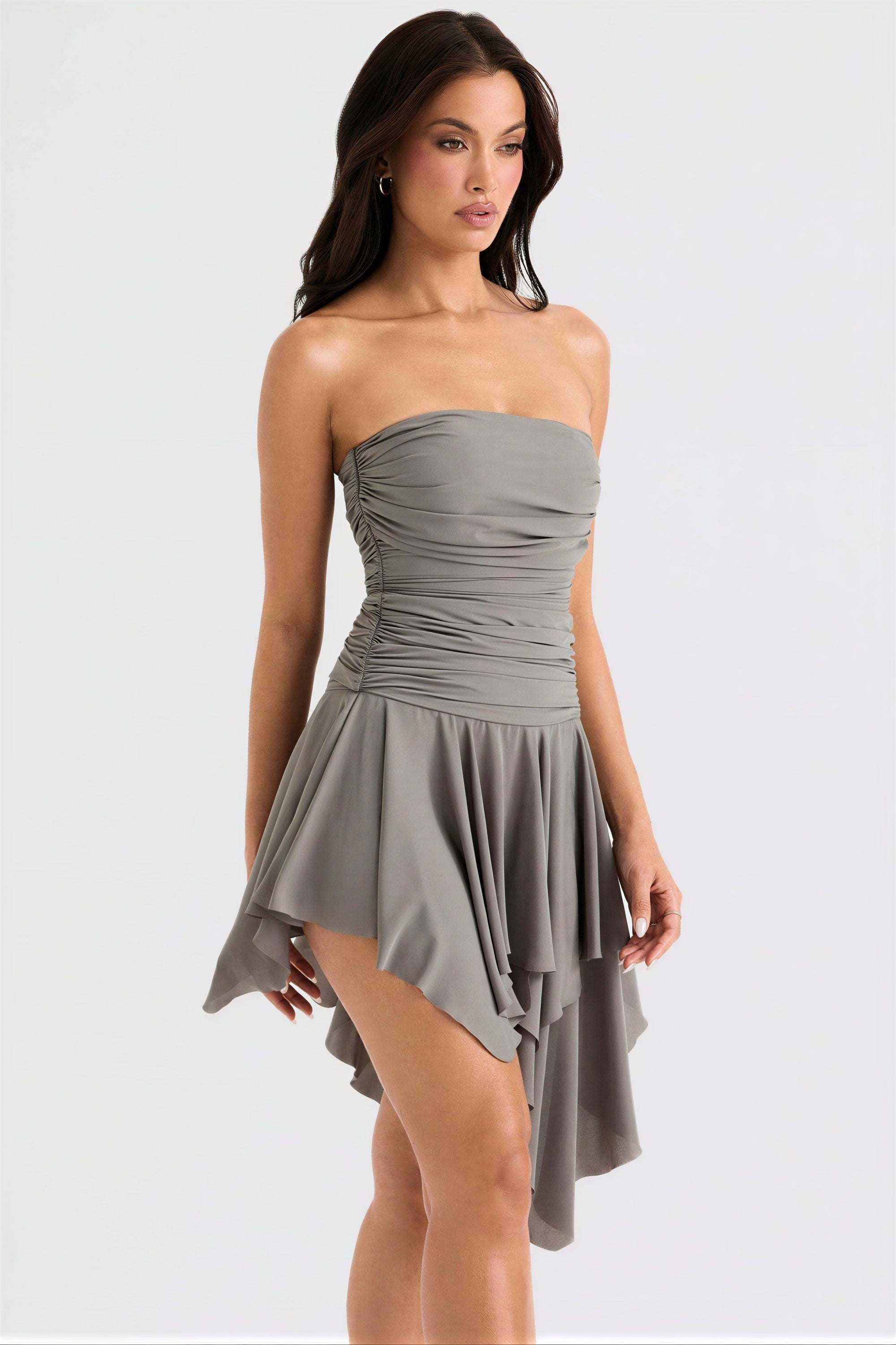 Anika - Women Asymmetrische ruffled high-low hemline Dress