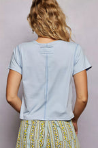 Myla - Women Contrast stitching detail T-Shirt