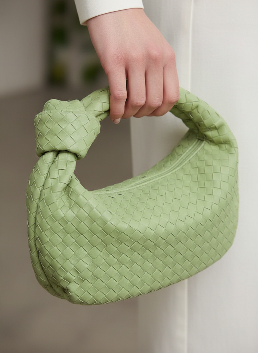 Kinsleigh - Vrouwen geknoopt handvat en geweven textuur Handtas