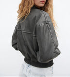 Shakia - Jonge volwassenen en modebewuste personen Vintage was-effect Bomberjack