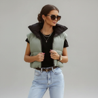 Vilma - Dames omkeerbaar ontwerp met contrasterende kleuren Puffervest
