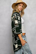 Scottie - Women Crochet knit with floral motifs Cardigan