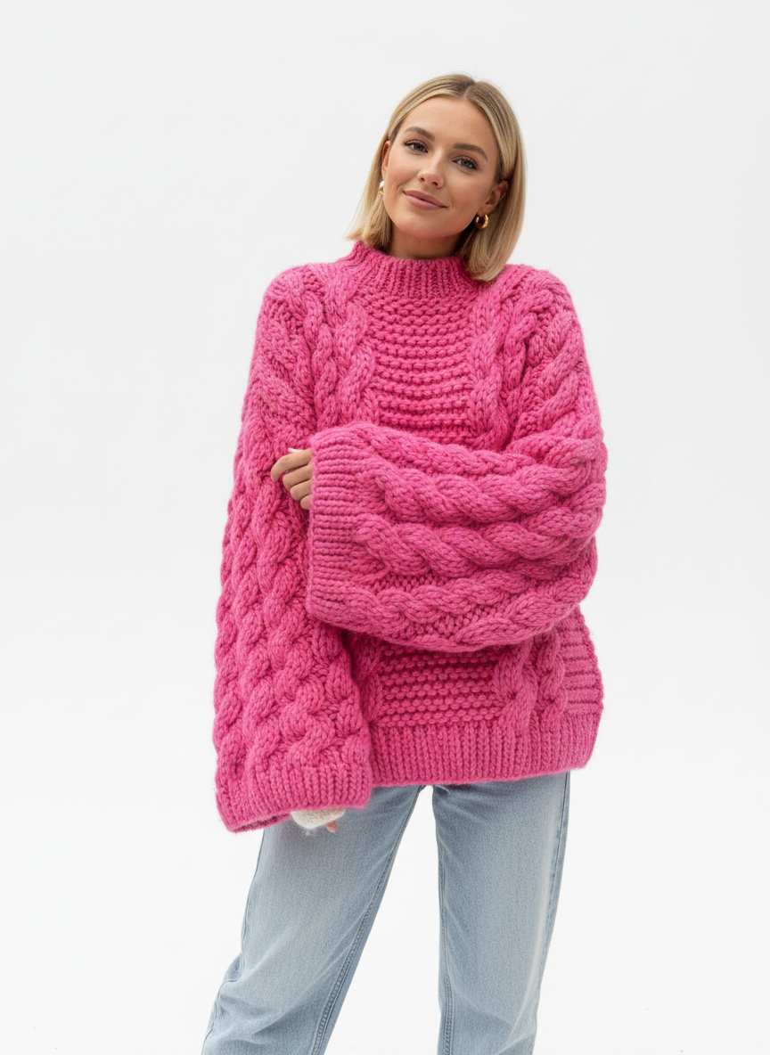 Karrie - Fashion-conscious women Chunky cable-knit pattern Sweater