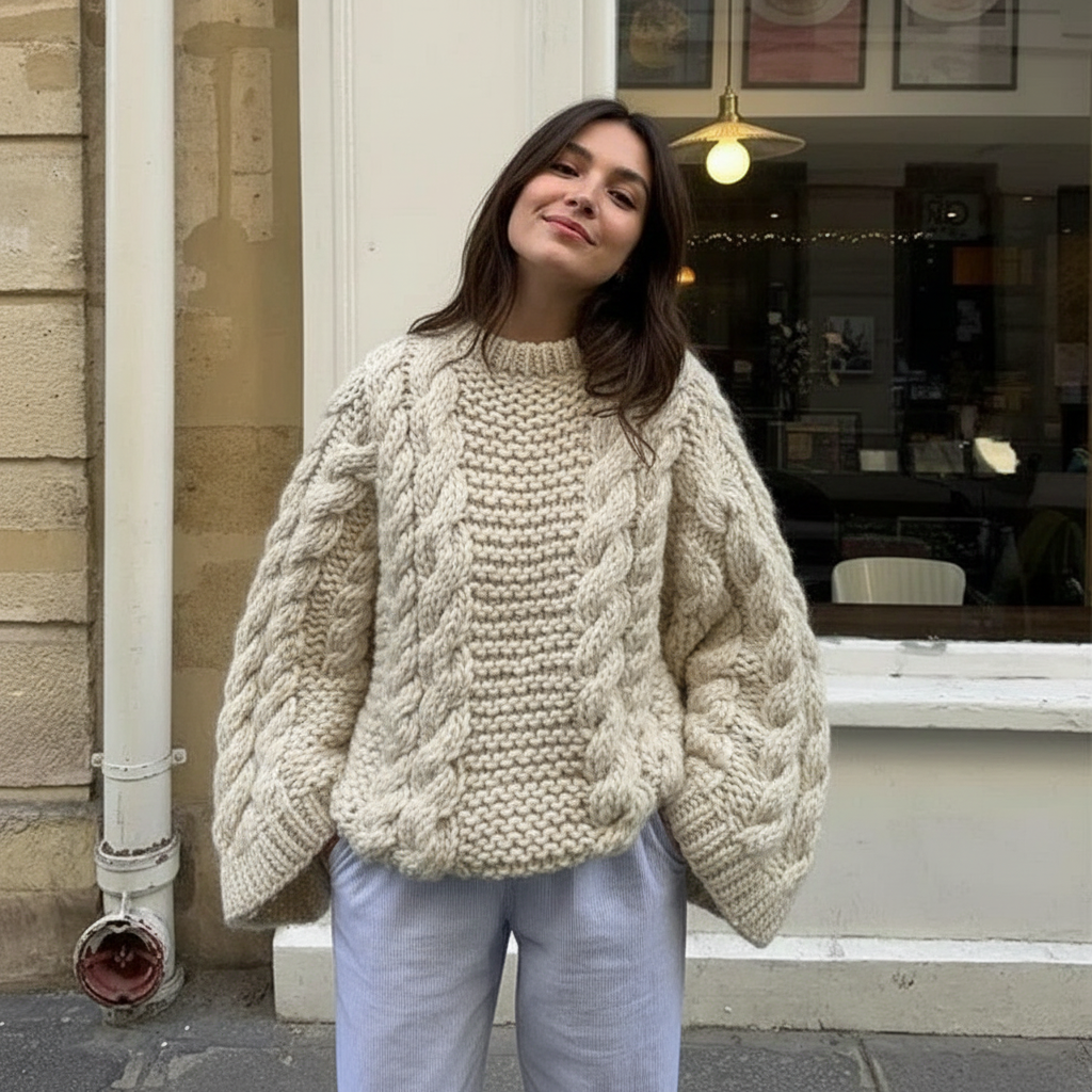 Karrie - Fashion-conscious women Chunky cable-knit pattern Sweater