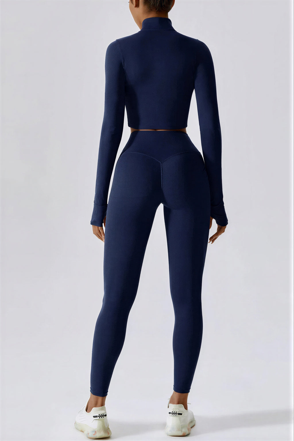 Kaleah - Women Thumbhole cuffs on jacket Athletic Wear Set
