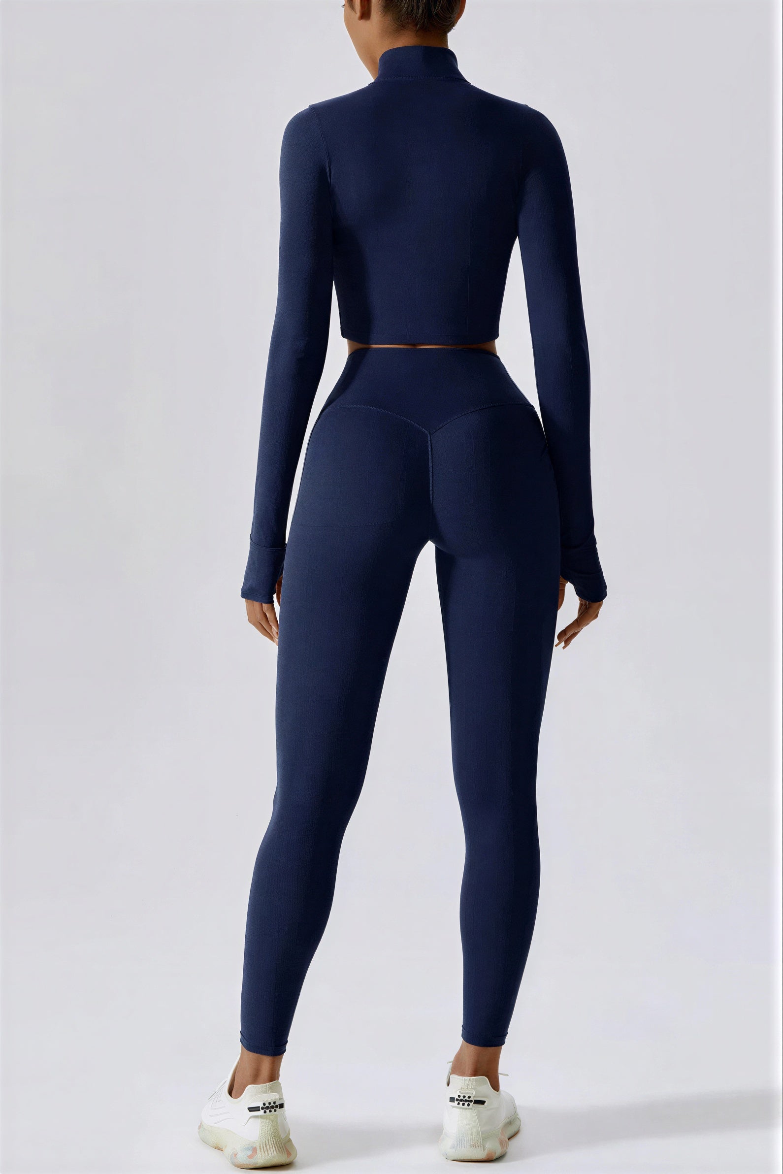 Kaleah - Women Thumbhole cuffs on jacket Athletic Wear Set