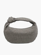 CALORA_ Geweven Suède Handtas Medium met Knoopdetail