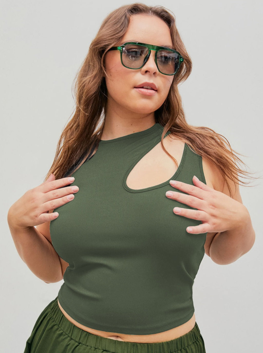 Maureen - Dames Asymmetrische halsuitsnijding Tanktop Bodysuit