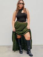 Maureen - Dames Asymmetrische halsuitsnijding Tanktop Bodysuit