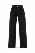 Kati - Dames Jeans met Witte Verfspat Details