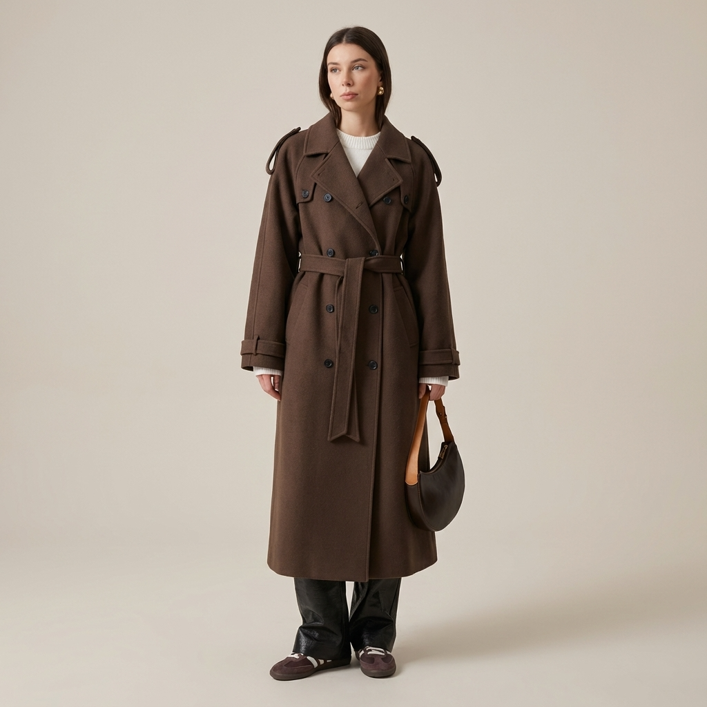 Irma - Dames Double-breasted design met ceintuur Trench Coat