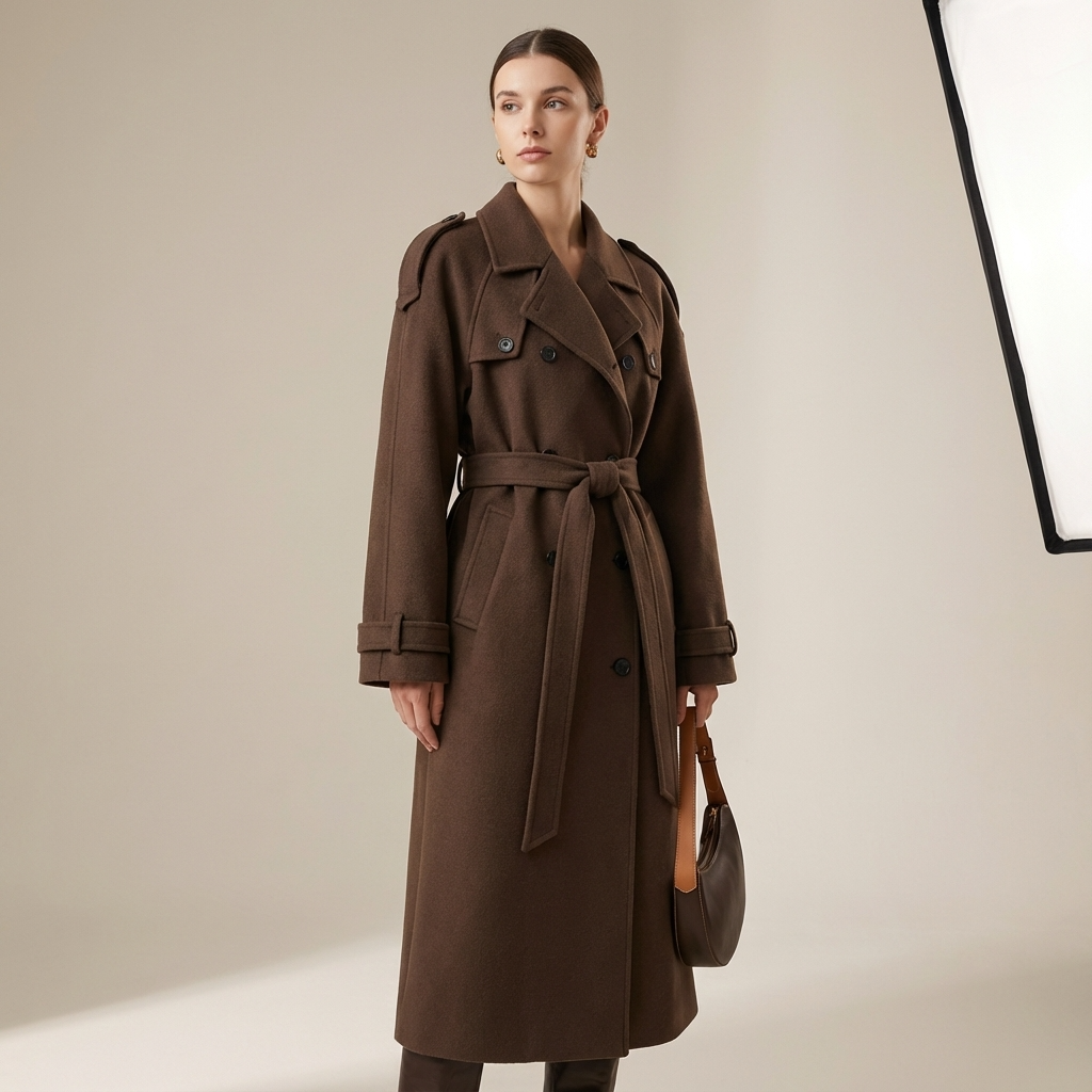 Irma - Dames Double-breasted design met ceintuur Trench Coat